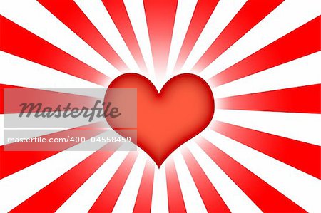Heart Shaped Abstract Background Wallpaper in Red