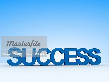 3d rendered illustration of the word success
