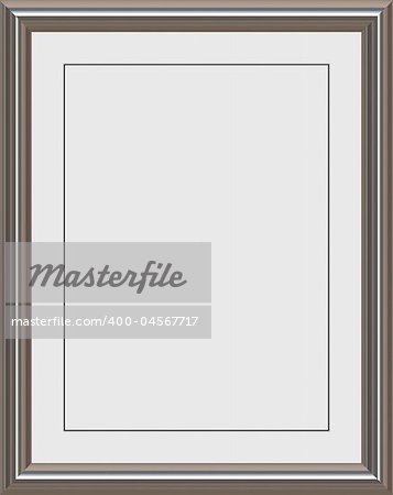 shiny metal frame with white matte for certificates, awards or photos