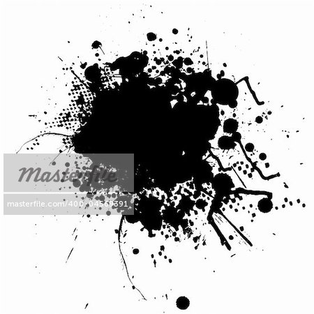 Ink splat mono with room to add your own text