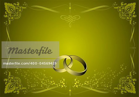 Wedding card with place for text