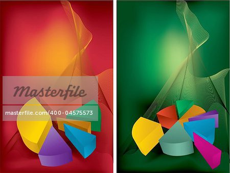 Colorful charts - vector illustration