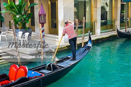 Gondola, traditional water transport in Venice, Italy