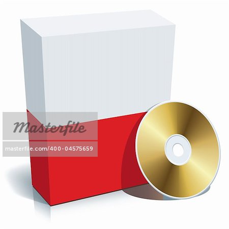 Polish software box with national flag colors and CD.