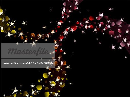 background with glittering lights. Graphics are grouped and in several layers for easy editing. The file can be scaled to any size.