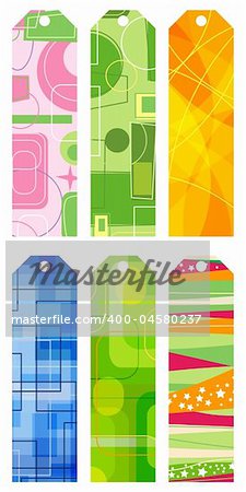 abstract retro bookmarks vector illustration