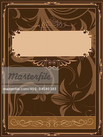 Old book cover vector illustration