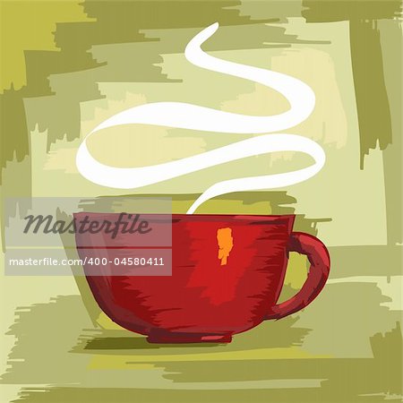 Cup of coffee fully editable vector illustration