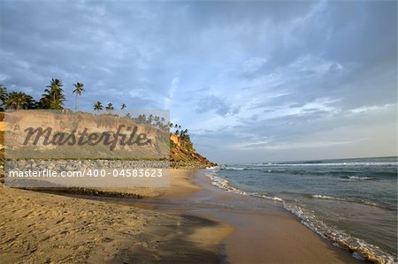 Varkala beach in the state Kerala in India