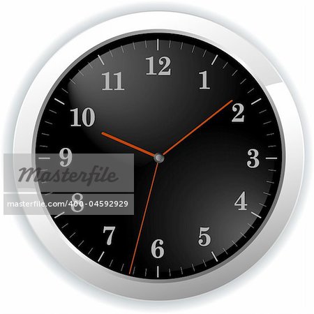 vector illustration of wall clock