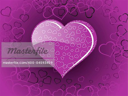 purple color heart-shape with macro design vector