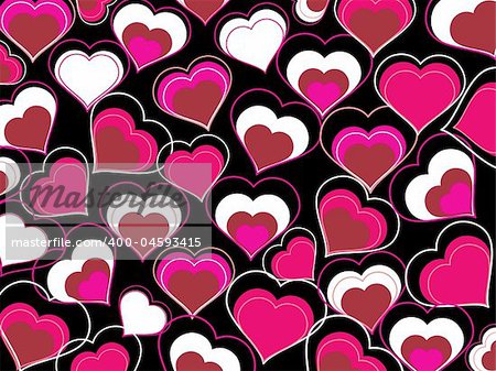 illustration group of heart shape background