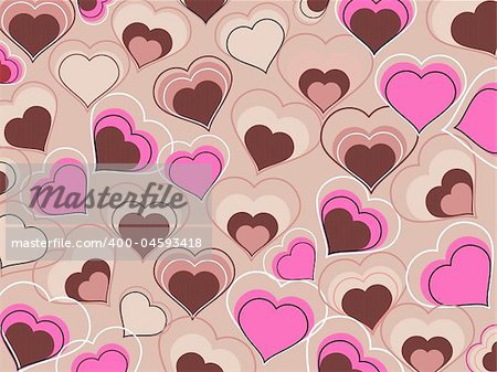 colorful valentine card's vector illustration
