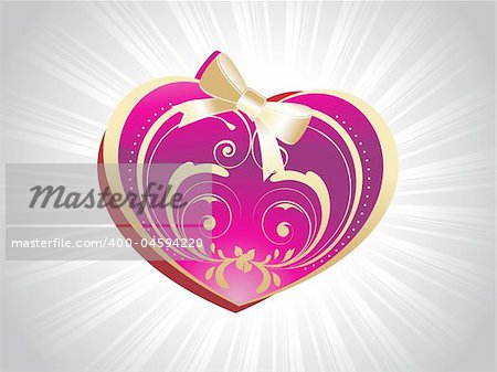 pink heartshape card for valentine day