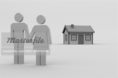 A couple at the start of their lives, buying a house togehter.