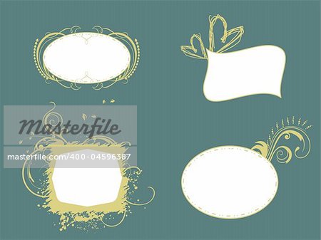 artistic pattern frame with sea green background