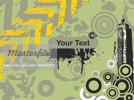 abstract illustration dirty background with road sign vector