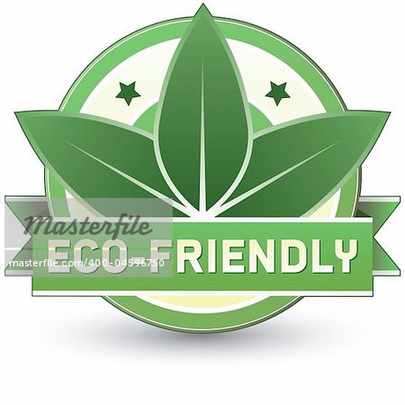 Eco-friendly food, product, or service label - vector label goo for print or web use