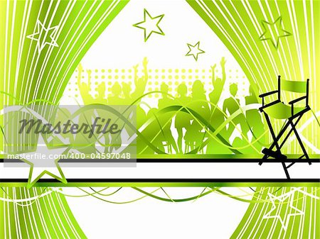 Fashion girls silhouettes, abstract background