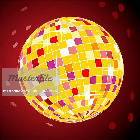 Vector disco ball. Easy to edit and modify. EPS file included.