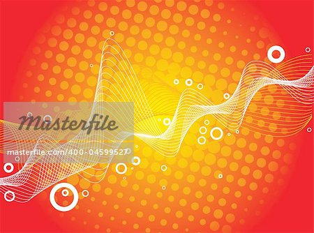 abstract wave line halftone background, vector illustration