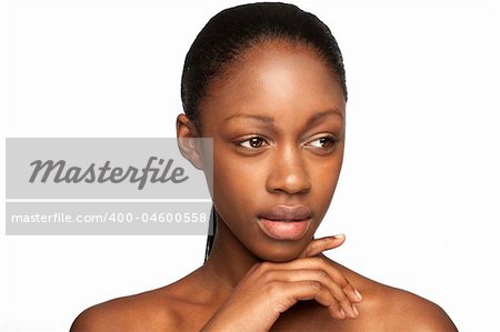 African woman with natural make-up headshoot