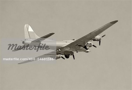 World War II era flying fortress bomber