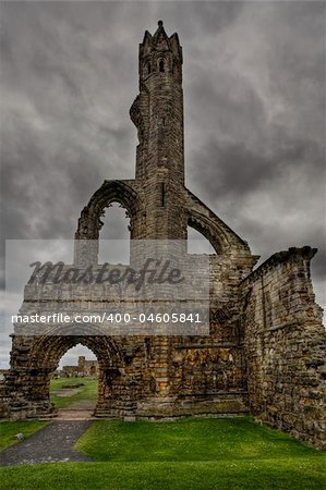 A view of the St Andrews cathedral ruins, Scotland