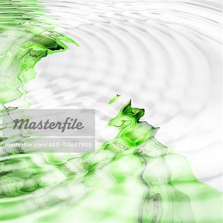 Abstract background. White - green palette. Raster fractal graphics.