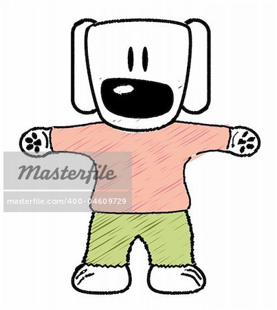 Cartoon Dog. Vector Cartoon Series.