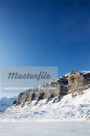 A panorama landscape on Spitsbergen Island, Svalbard, Norway