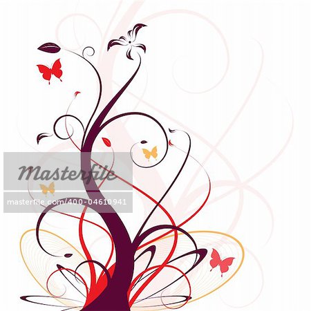 floral vector design for backgrounds, easy to edit