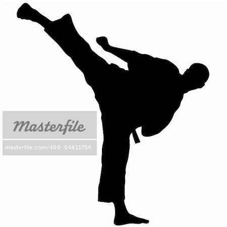 KARATE MEN SILUET VECTOR