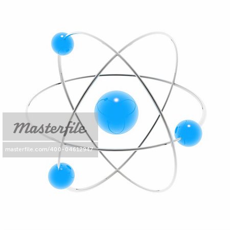 Atom representation, computer generated image