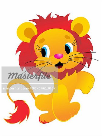 abstract background with isolated lion