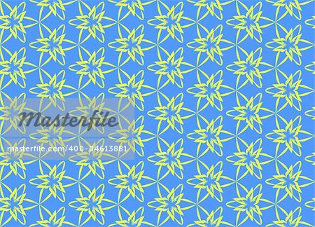 Wallpaper pattern on the blue background