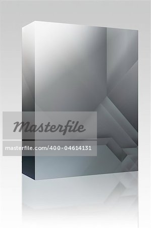 Software package box Abstract background design with smooth metallic  angular geometric shapes