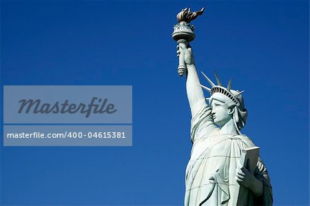 statue of liberty against a clear blue sky united states of america