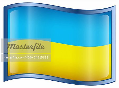 Vector - EPS 9 format. Image - Ukraine Flag Icon, isolated on white background.