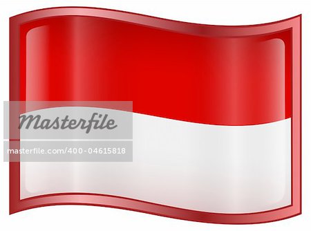 Vector - EPS 9 format. Image - Indonesia Flag Icon, isolated on white background.