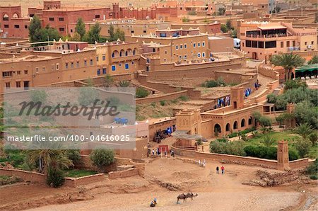 view from a mountain on Moroccan countryside