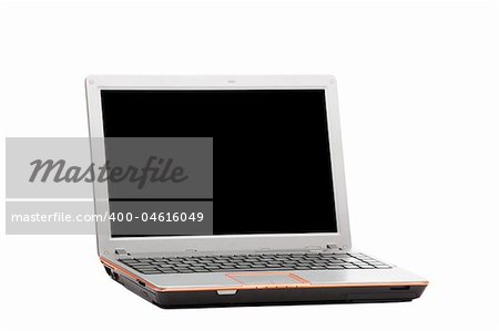Modern laptop isolated over a white background