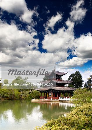 A scenery park in Lijiang China - a top tourist attraction