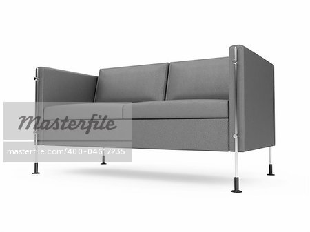 isolated modern sofa over white background