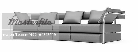 isolated modern sofa over white background