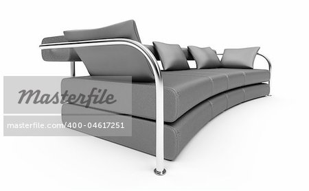 isolated modern sofa over white background