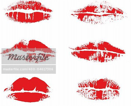 Abstract vector inprint of lips