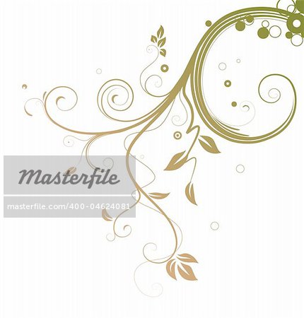 Vector illustration of Grunge Floral Background