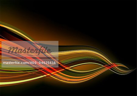 Vector illustration - abstract background made of lighting splashes and curved lines