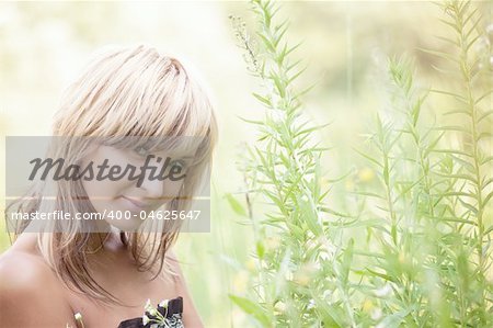 outdoor portrait of young woman